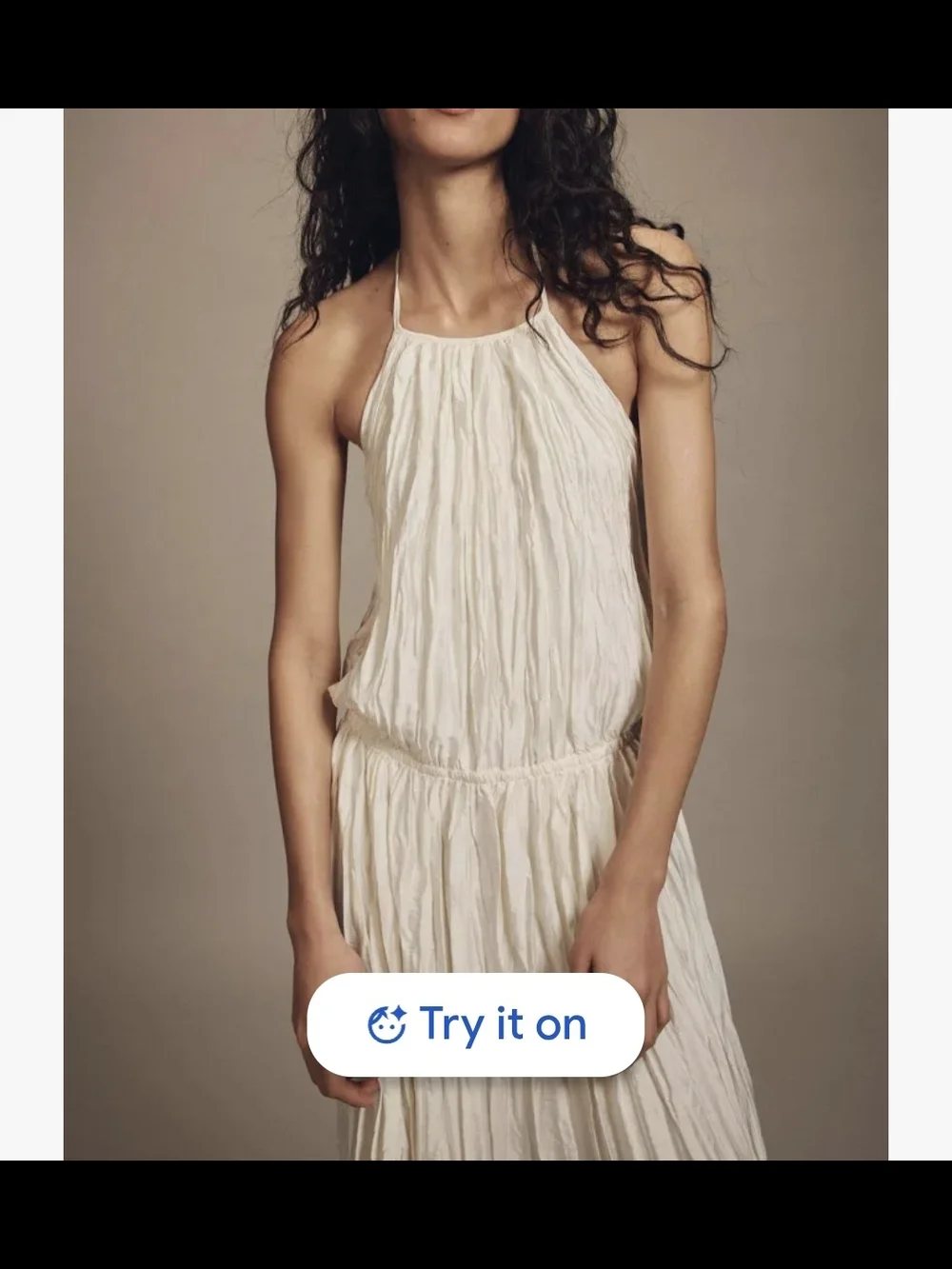 Zara Pleated Halter Dress S $100 - Picture 12 of 12